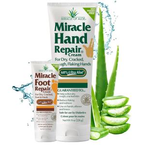 imageMiracle Hand Repair 8 oz ampamp Miracle Foot Repair 1 oz tubeHand Combo Pack