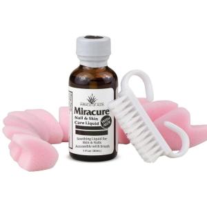 imageMiracle of Aloes Nail ampamp Foot Care Liquid with UltraAloe Brush ampamp Toe Separators 1 oz